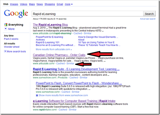 Rapid Elearning Search [stupid Google Results]